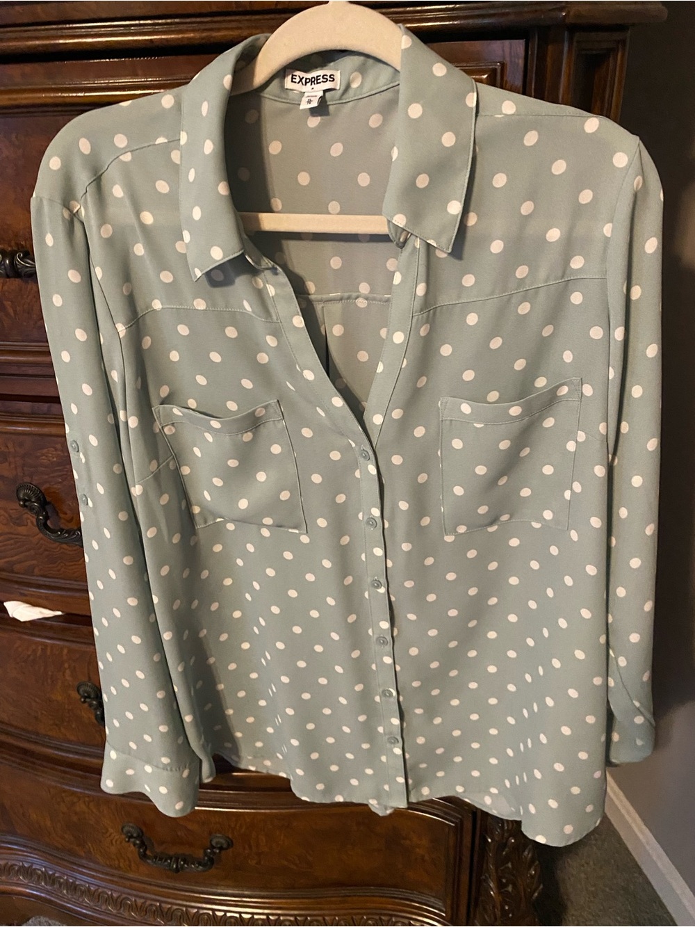 Express polka dot portofino blouse